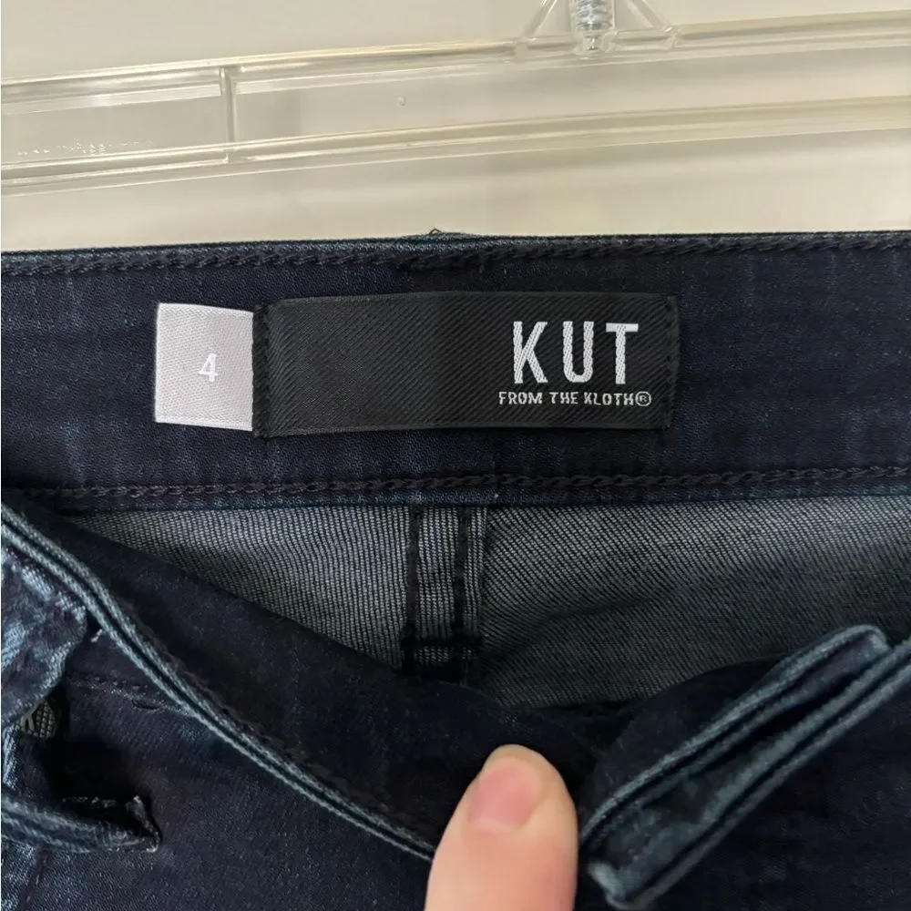 Kut from the Kloth Donna Fab Ab Ankle Skinny SZ 4 Dark Wash Stretch Staple Jeans - Picture 3 of 4